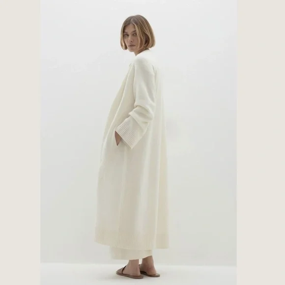 Naked Cashmere Makena Longline Ecru White Cashmere Cardigan, Size M - Picture 9 of 16